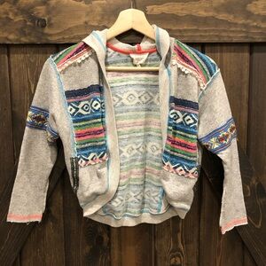 Hannah banana by Sara Sara hooded shrug cardigan boho size 5 girls